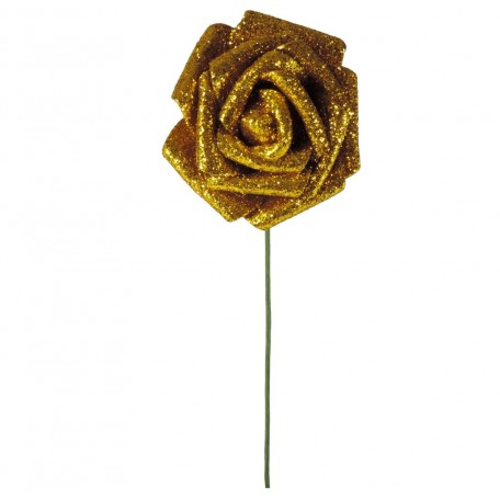 Rosa Brillo Purpurina Ø 6cm Oro