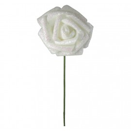 Rosa Brillo Purpurina Ø 6cm Blanco