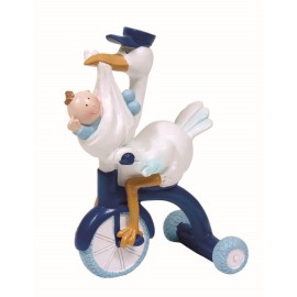 Cigueña Bebe Triciclo Azul ↕ 15 cm