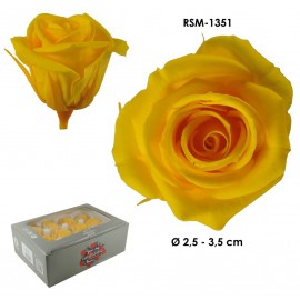 Mini Rosa Ø 3,5 cm Amarillo Osc (12 uds)